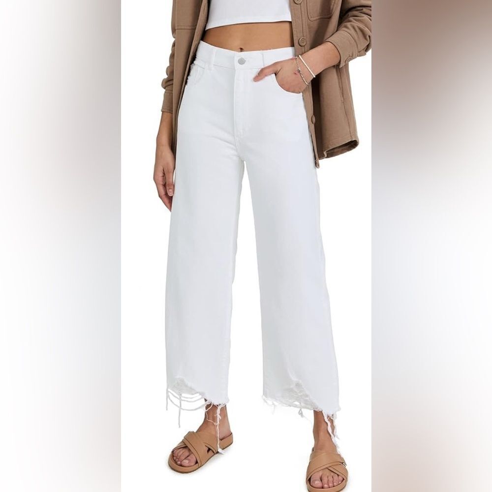 DL1961 Women's Crisp White Flare Jeans